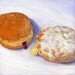 DONUT CONVERSATION - archival print of original donut oil painting