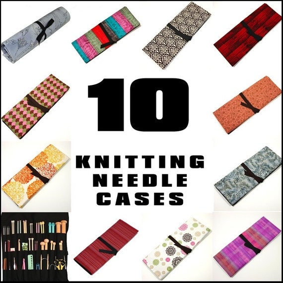 10 Large Knitting Needle Cases or Art Tool Organizers YOUR CHOICE - 10 Bulk - Wholesale Pricing