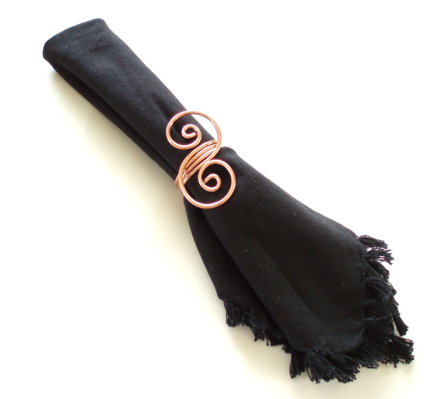 4 Solid Copper Napkin Rings Handcrafted