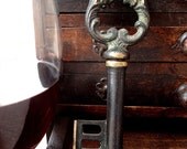 Giant Vintage Brass Key Corkscrew and Bottle Opener ... Flora