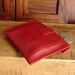 Red Leather Wallet with Antique Skeleton Key - Red Hot Steampunk Snap Wallet - MADE TO ORDER