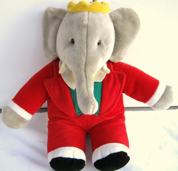 babar the elephant soft toy