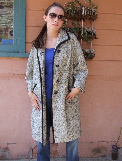 black and white coat vintage