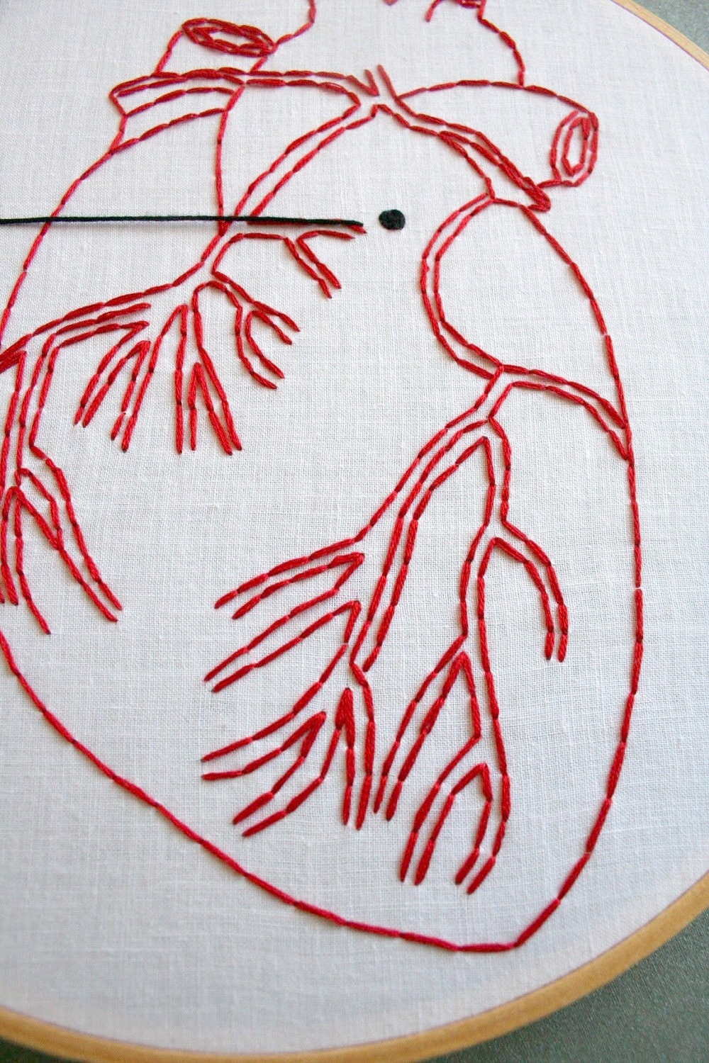 Hand Embroidery Hoop - you are here (in my heart)
