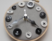 Monochrome Mini Button Wall Clock