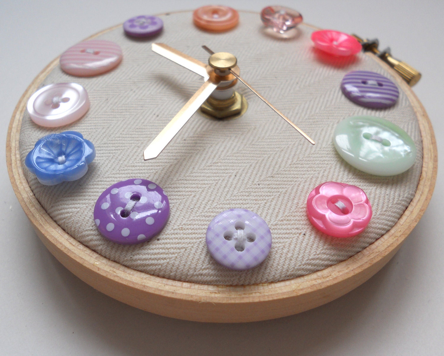 Pastel Flowers Mini Wall Clock