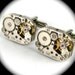 SOVIET UNION Steampunk Vintage Clockwork Cuff Links by Nouveau Motley Rectangles