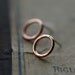 Copper Open Circle Earrings Modern Metal Handmade Jewelry