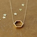 Golden Geometry Necklace Gold Hexagon Jewelry