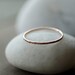 14k Rose Gold Ring Hammered Band Slim Stacking Jewelry Recycled Gold Ethical Elegant Simple Handmade