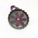 RESERVED - purple & teal flower pendant