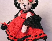 Bear Crochet Pattern, Miniature Dressed Bear Amigurumi Doll, Southern Belle Lulu - Direct Download