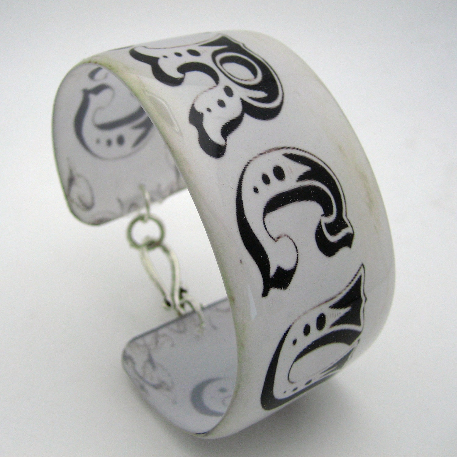 Resin art cuff bangle bracelet - CIRCUS vintage poster print