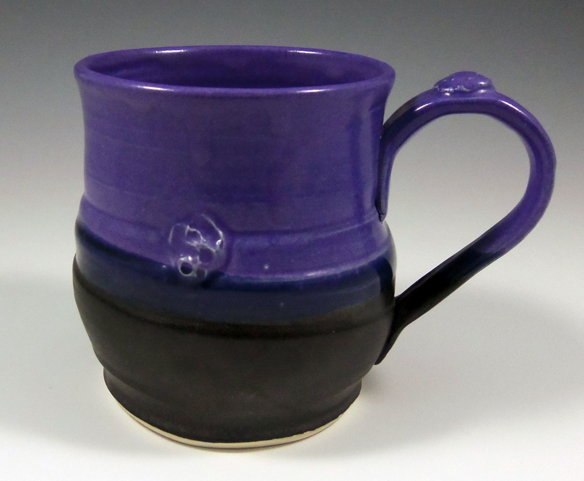SALE Purple and Black Mug