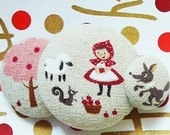 beware of the wolf kawaii little red riding hood pin brooch