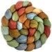 Handpainted Polwarth Wool Roving - 4 oz. EARTHEN HUES- Spinning Fiber