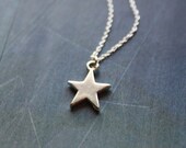 Sterling Star necklace - silver star charm, star necklace, sterling silver necklace, unisex necklace,