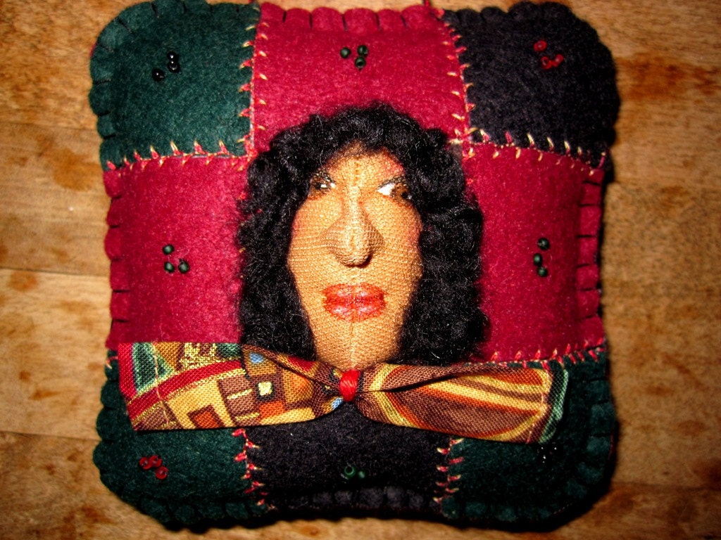 MUDIWA - Little Patchwork Girl - For Kwanzaa - OOAK ORNAMENT