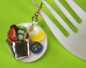Gyro Wrap Lunch Plate Earrings