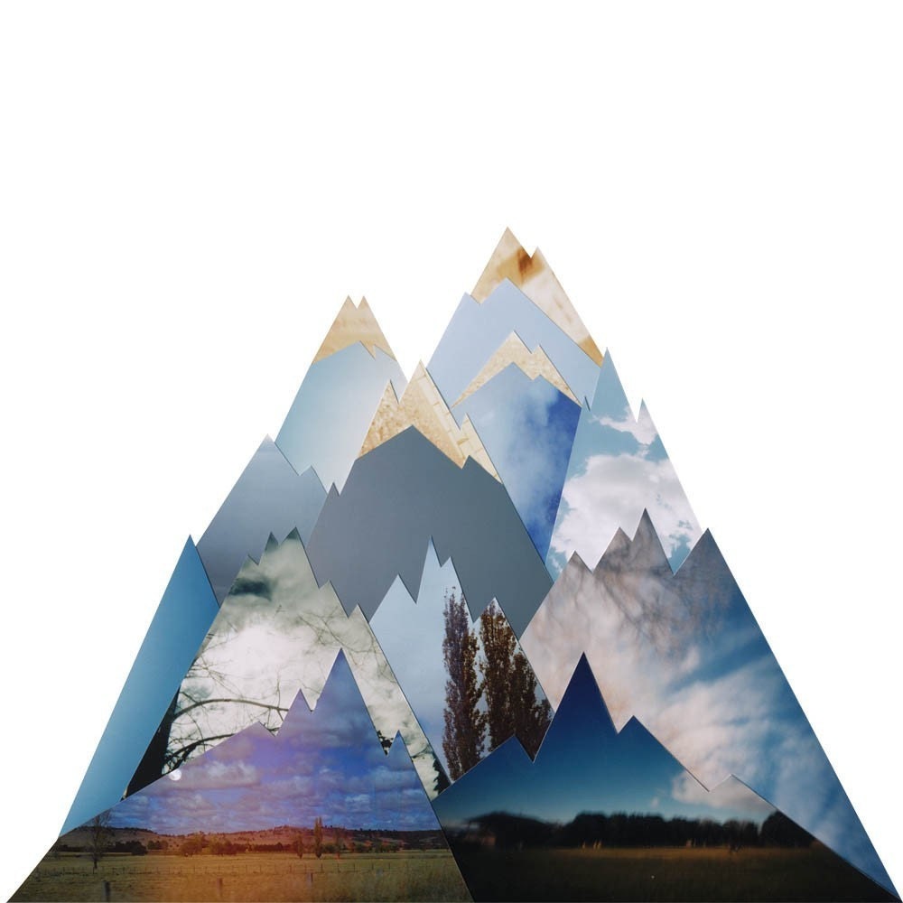 Mountains Wait, 12x12in collage