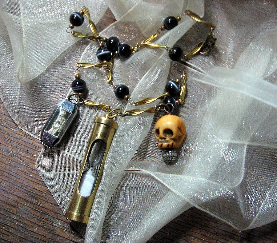 Time Flies Steampunk Gothic Necklace