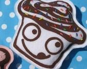 Vanilla Joe Cupcake with Sprinkles Screen Printed Plushie