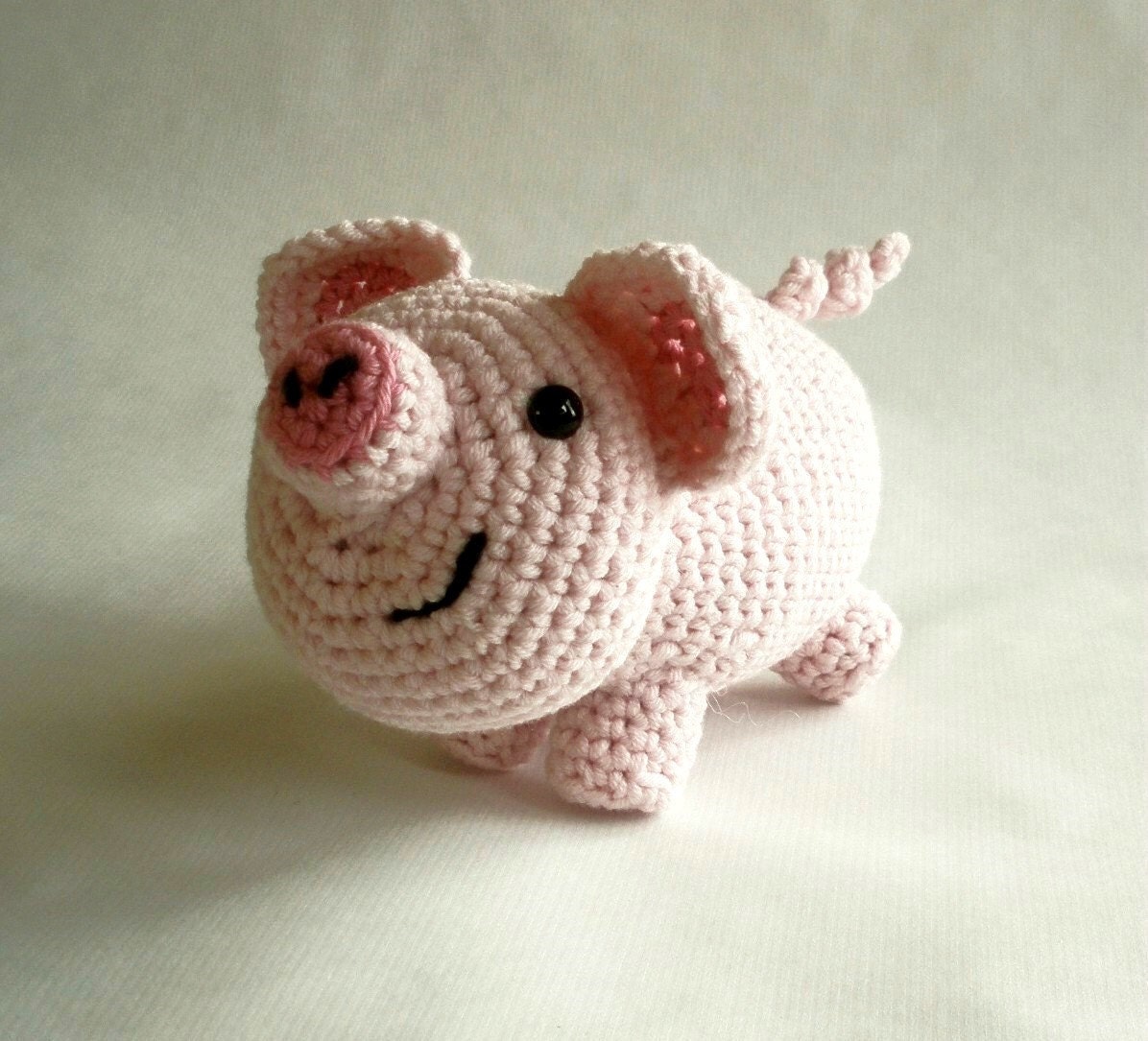 Crochet Cotton Pig Plush Toy