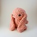 Chenille Bunny Plush Toy Small Pink or Blue