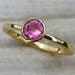 Ethical Mauve Sapphire Ring in 18k Yellow Gold - ready to ship in size K (5 1/4 US)