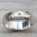 Yellow Sapphire Ring in Sterling Silver with 18k Gold Petals