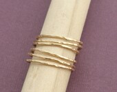 Stacking Promise Rings in Recycled Gold, set of 6 - free shipping