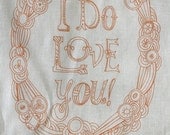 I Do Love You embroidery sampler pattern