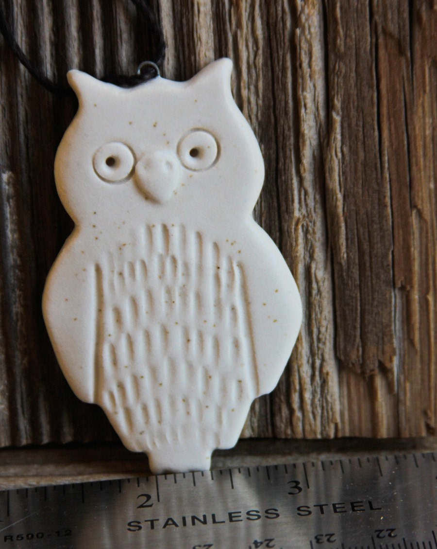Handmade Pottery Owl Ornament by Tasha McKelvey