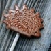 Hedgehog Garden Stake - Handmade Pottery