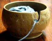 textured yarn bowl brown speckled clay