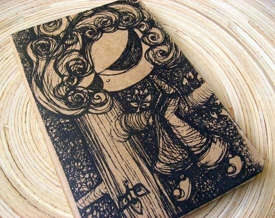 Imaginary Friend - Moleskine Cahier Journal Notebook - Gocco Printed - Lined