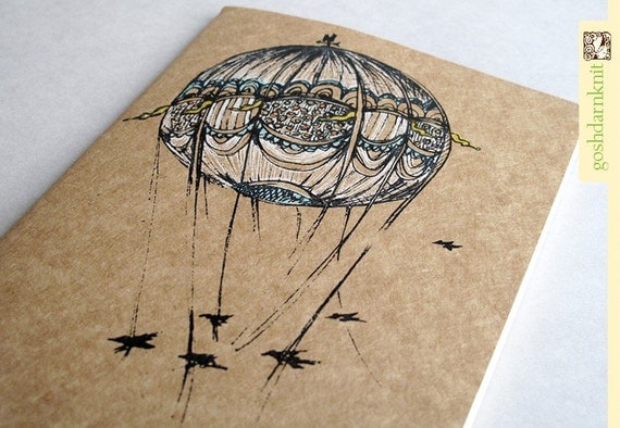 Bridges and Balloons Moleskine Cahier . Large Notebook . Plain