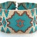 Cactus Blossom Peyote Cuff Bracelet (2291)