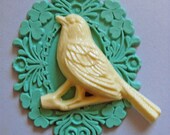 Ivory Mint Birdy Pin
