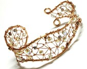 Charlottes Copper Web Cuff Bracelet