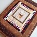 Quilted Fabric Journal Cover - Coffee with Selvedge Strips