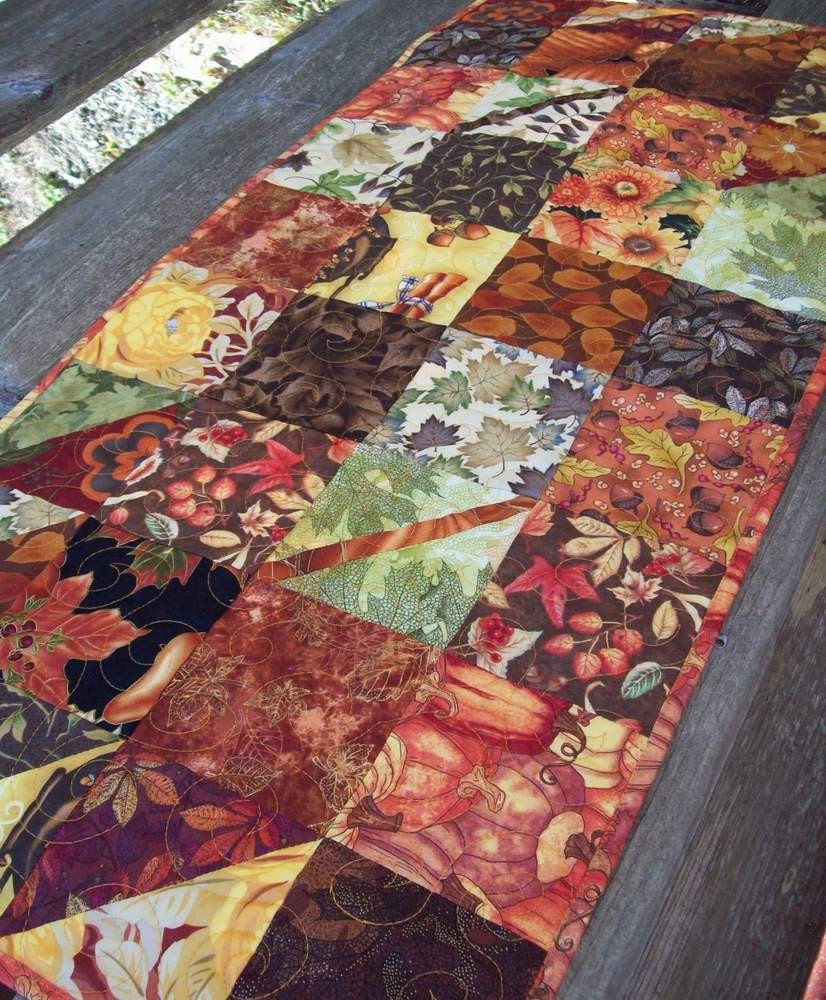 Autumn Quilt Table Runner - Fall Charmer Patchwork