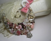 Stunning pink bib necklace