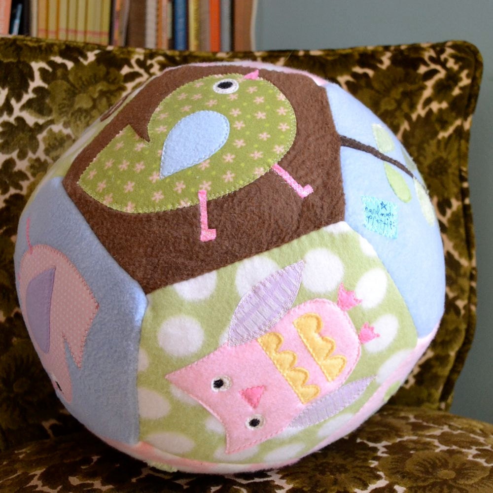 Personalized Giant Fleece Ball - WOODLAND Themed