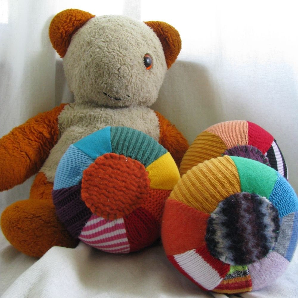 WHOLESALE LOT Two Dozen Mini Recycled Sweater Balls