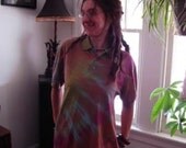 Summer School Staff Shirt Recycled and Tie Dyed Blues and bright