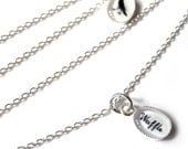 The Waffle - solid sterling silver charm NECKLACE