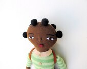 brown girl doll- school girl