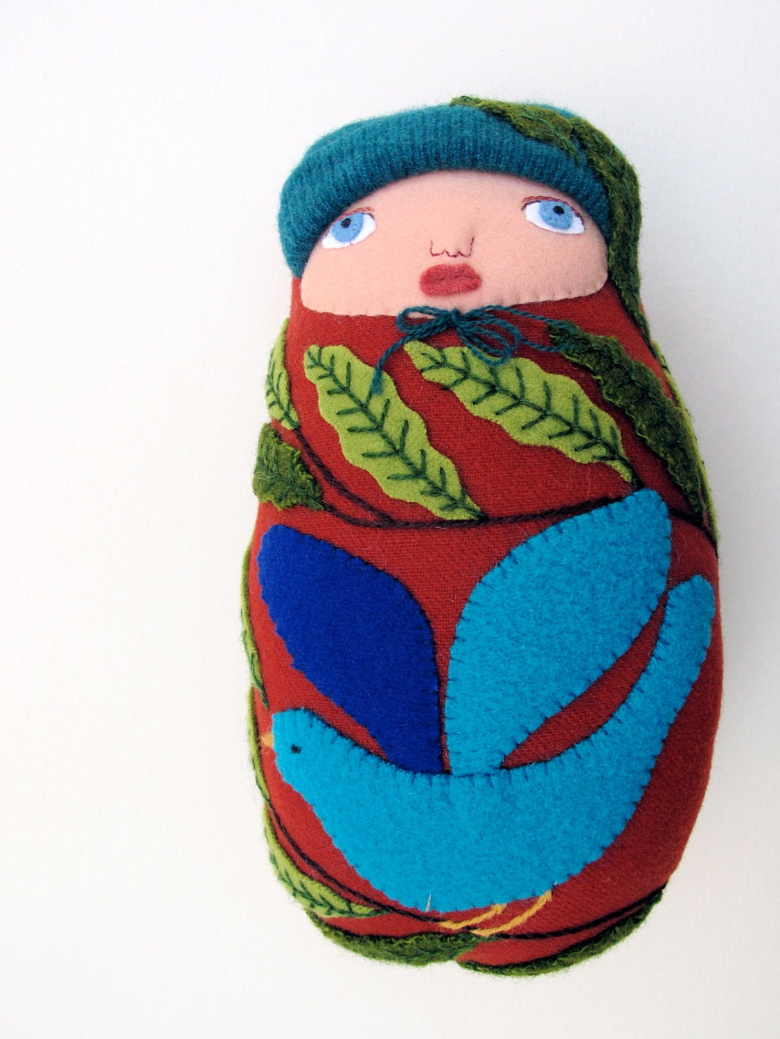 Swaddled summer Bird Baby