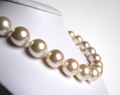 Necklace Large White Pearls on Hand Knotted Silk Bridesmaid Bride Wedding Gifts Statement Necklace Fashion Preppy Prep Jewelry Jewellery